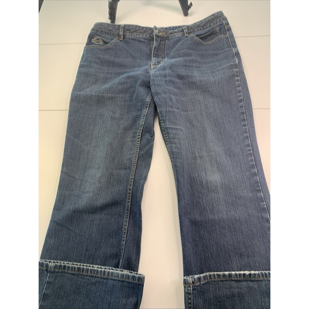 Harley Davidson Womens Jeans Size 14 Dark Blue Jeans Boot Cut